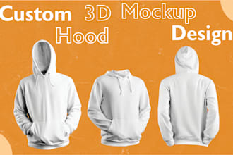 do 2d 3d clothing mockup t shirts, hoodies, jerseys, apparel