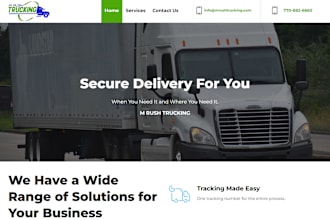 design logistics and trucking website