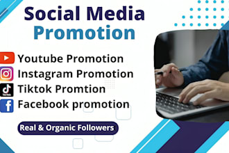 organically grow and promote your youtube, tiktok or instagram account
