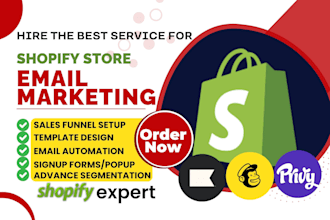 setup shopify store email marketing klaviyo flow pushowl mailchimp privy sendvio