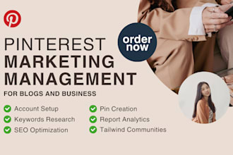 setup and manage pinterest marketing for blog and business