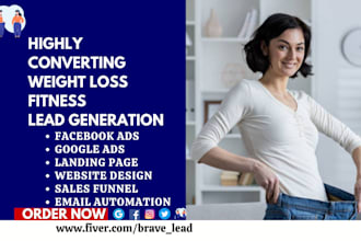 highly generate weight loss leads fitness healthcare supplement products website