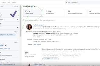 provide open to work linkedin recruiting profiles