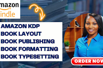 do book formatting for amazon KDP publishing typesetting, and book layout design