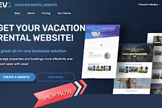 design airbnb clone website, vacation rental website, short term rental website