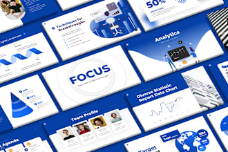 design modern investor pitch deck powerpoint presentation template
