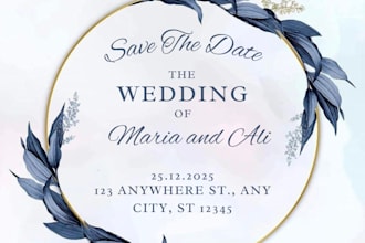 design unique wedding, birthday invitation card