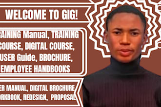 edit or design digital brochure, workbook, employee handbook or training manual