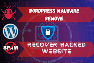 do wordpress malware removal, recover hacked website with security