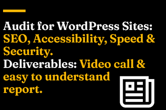 audit your wordpress site for SEO, accessibility, performance and security