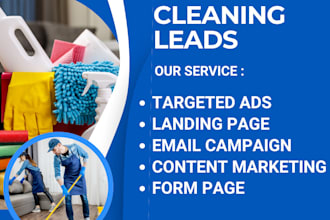 generate house janitorial office commercial gutter window carpet cleaning leads