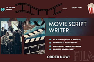 write screenplays, script for movie