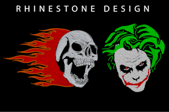 do awesome rhinestone template for you