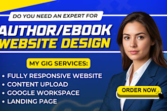 do author website, ebook website, course website, artist website, music website