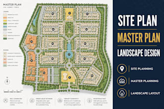 design site plan, master plan and landscape layout
