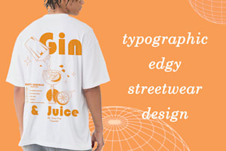 design typographic edgy streetwear design