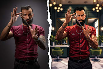 turn your photo into a cartoon portrait avatar for your social media profile