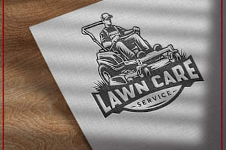 design lawn care, landscaping, and gardening company logo
