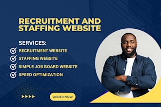 design recruitment website job board agency website HR staffing website