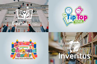 do unique education school, college, university logo or any graphics design