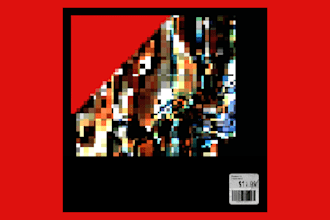 design a unique pixel glitch style album cover artwork