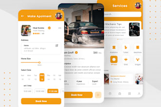 car rental app, car wash app, car repair app, ride sharing app taxi booking app