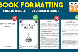 do kindle book and paperback formatting for amazon KDP