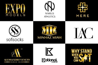 do modern letters, monogram, fashion, clothing band logo or any graphics design