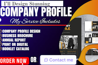 design company profile, business brochure, annual report