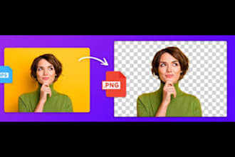 remove background and make png  of any type of image with high resolution