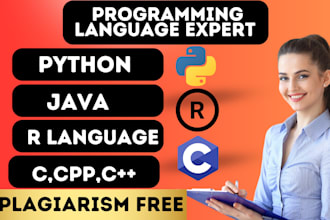do any python, java, c sharp, cpp, r, javascript programming projects