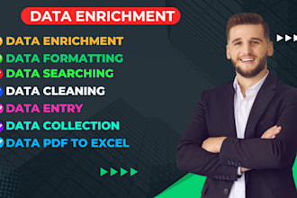 do data enrichment,list building, data entry