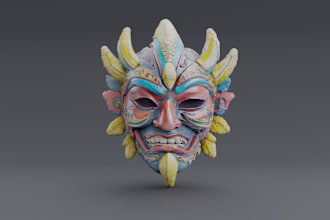 design a custom 3d model for a face mask