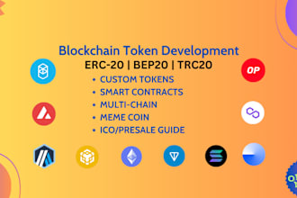 create erc20 smart contracts ethereum, binance, polygon etc