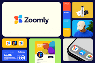 do minimalist logo and brand identity design with branding kit package
