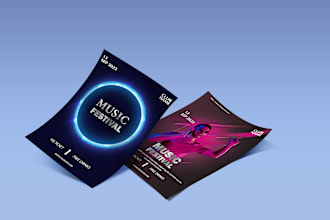 create a vibrant music festival flyer that rocks