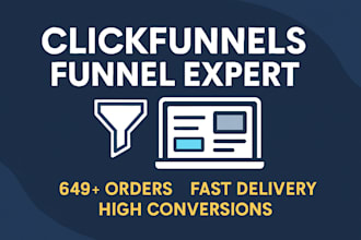 design a high converting clickfunnels sales funnel or landing page
