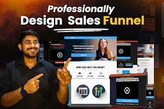 build and design sales funnel in clickfunnels or gohighlevel