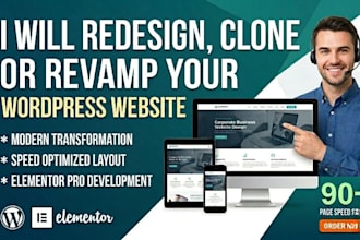 redesign, clone or revamp wordpress website professionally
