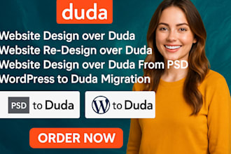 design, redesign or modify your duda website using duda builder