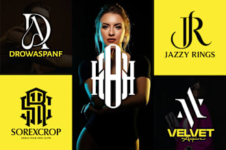 do luxury minimalist monogram initial letters and clothing band logo