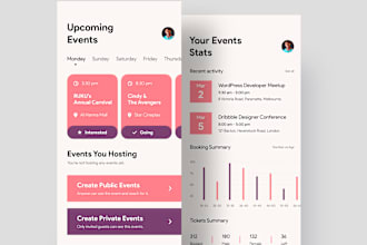 develop event booking app, event planning app, ticket booking app, hotel booking