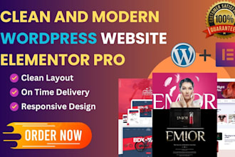 design, develop, clean and modern wordpress website as elementor pro expert