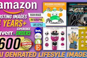 design amazon product listing images and ai lifestyle images