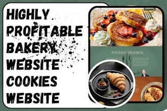 design bakery website pastry website cake cookies ice cream store candy website