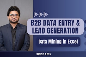 do b2b lead generation, manual data entry, and data mining