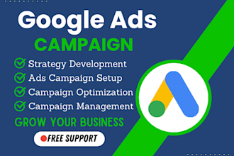 setup and manage your google ads adwords PPC campaign advertising