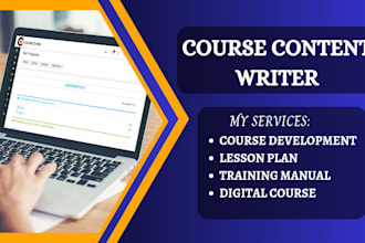 be your course content writer lesson plan training manual digital course