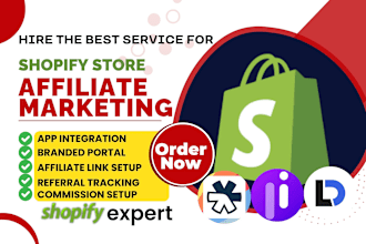 setup shopify store affiliate marketing program snowball jaka refersion leaddyno