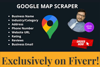 create business list by google map scraping